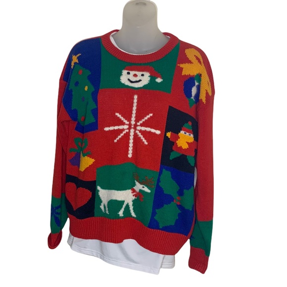 Fun Vintage 80's Christmas Sweater Allison Smith Sz S - Picture 2 of 8